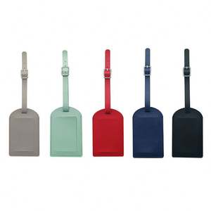 Custom Printed Wedding Favor Logo Saffiano Travel Airline <b>Suitcase</b> Blank Personalized Name Tags <b>Strap</b> Pu Leather Luggage Tag/ - Product Image 2