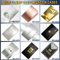 Tarjetas Metálicas Personalizadas de Acero Inoxidable con Diseño de Anime Japonés, Francés, Alemán e Inglés, Impresión UV de Lujo, Logotipo Grabado, Grabado Láser