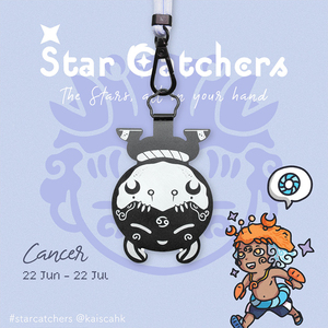 Llavero Star Catchers con diseño de dibujos animados en negro, molde privado, correa para teléfono - Product Image 2
