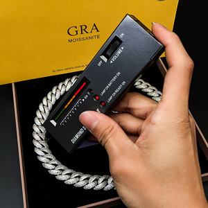 Wide 6 8 10 12 15mm 925Silver Fine Hiphop Jewelry Bracelet Cuban Link Chain Handmade Inlay Moissanite Diamond Cuban <b>Necklace</b> - Product Image 5