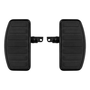 Repose-pieds arrière pour passager, plateforme large réglable, noir chromé, paire pour Harley Sportster XL Dyna Softail Touring - Product Image 2