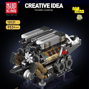 Mô hình xe hơi siêu tốc tỷ lệ <span class=keywords><strong>1</strong></span>:8 Mould King 10171, động cơ tuabin mô phỏng V8 V12, lắp ráp cơ khí, lắp ráp mô hình, đồ chơi xếp hình cho bé trai - Product Image 2