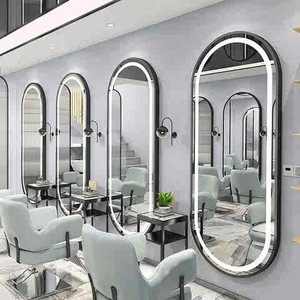 Oval Led Mirror Wall Mounted Metal <b>Frame</b> For Hair Salon Commercial Use - Product Image 2