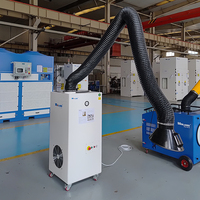 Nouveau collecteur de poussière mobile industriel vertical Moland avec bras d'extraction, haute efficacité 99,9%