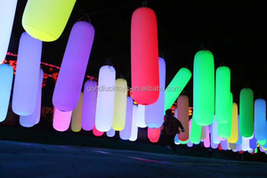 Columna de luz Led personalizada para exteriores, tubo de luz de pared de <span class=keywords><strong>aislamiento</strong></span> transparente, columnas inflables baratas - Product Image 4