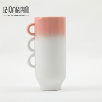 Conception originale En Céramique Décoration de La Maison Accessoires Noir Blanc Nordique Vase