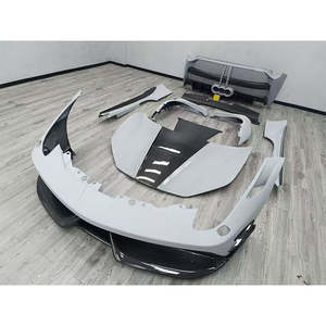 Para <span class=keywords><strong>Ferrari</strong></span> F458, actualización a estilo Misha, parachoques de fibra de carbono, cubierta de falda lateral, alerón, guardabarros, Kit de carrocería de alta calidad - Product Image 5