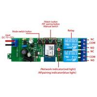 Interrupteur intelligent universel 85-250V compatible Tuya 2CH - Module de relais à télécommande RF compatible avec Alexa Google Home