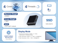 Mini PC Pare-feu Pfsense d'usine, Intel Pentium N3710 Quad-core, Mini PC de bureau, OPNSense Ubuntu Linux pour la sécurité réseau et l'IoT