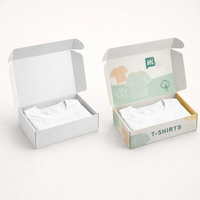 Carpeta de Papel Recubierto Premium para Empaque de Camisas con Forro de Cartón, Sello Personalizado en Relieve, Portátil para Comercio Minorista de Moda de Alta Gama