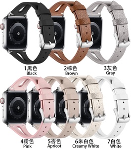 Yida-Correa de reloj inteligente de cuero genuino para <span class=keywords><strong>apple</strong></span> iwatch, 8, 7, 6, <span class=keywords><strong>5</strong></span>, 4, 3, 2, 1 SE - Product Image 6