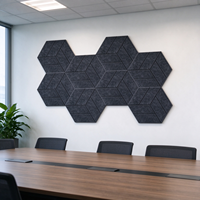 Panneaux muraux acoustiques modernes en polyester, insonorisants et décoratifs pour hôtel, studio, bureau