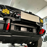 Plaque de montage de treuil robuste en acier Q235, finition mate thermolaquée, pour Ford Bronco 2021-2024, amélioration tout-terrain 4x4, support dissimulé