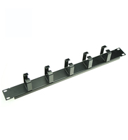 Panneau de gestion de câbles premium en acier laminé à froid SPCC 1U de 19 pouces avec anneaux en D pour serveurs, organisateur de racks, norme IEC297-2, en stock
