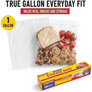 Sacs de conservation 1 gallon en plastique transparent avec fermeture à torsion pour aliments, 600 unités - Product Image 6