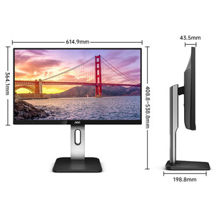 จอภาพ 4K HD ขนาด 27 นิ้ว สีดำ 60Hz ขาตั้งปรับระดับความสูงได้ ลำโพงในตัว อัตราส่วนภาพ 16:10 แสงสีฟ้าต่ำ รับประกัน 3 ปี - Product Image 2