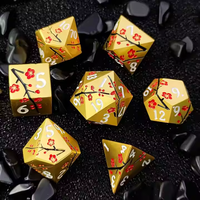 Jeu de dés de jeu polyédriques en métal D&D, style fleur élégante, pour Donjons et Dragons, idéal pour les cadeaux