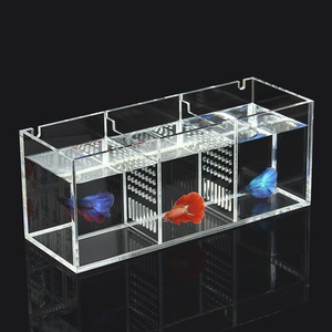 Boîte d'isolement pour la reproduction des poissons tétra, acrylique ultra-blanc, petite, de bureau, sans changement d'eau, combinaison créative écologique - Product Image 4