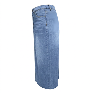 Women <b>Denim</b> Skirt Slim Fit Pencil Jean Skirt Soft <b>Stretch</b> <b>Denim</b> Fabric Modern Fashion Casual Clothing for Office - Product Image 1
