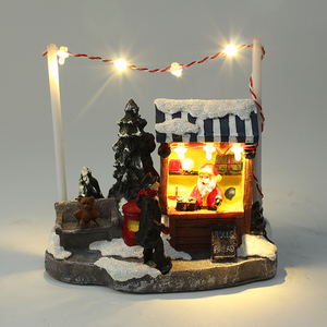 Ingrosso su misura in resina natale Villa modello di decorazioni per la casa artigianato statue Micro paesaggio decorazione da tavolo regali per bambini - Product Image 1