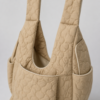Sac à bandoulière matelassé en polyester YAOYUE pour petits chiens, kaki, sac de transport pour animaux de compagnie, double sangle large, grande ouverture respirante à l'avant