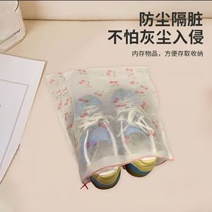 Bolsa de Almacenamiento de Zapatos de Tela No Tejida con Diseño de Flores de Cerezo, con Cordón, a Prueba de Polvo, Portátil, para Viajes - Product Image 3
