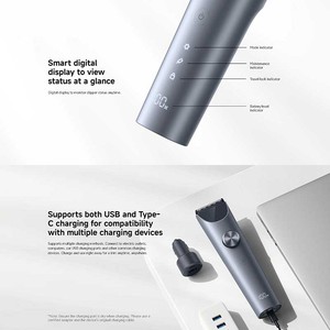 Cortadora de Pelo Xiaomii 2, Cuerpo de Plástico, 3W, Batería de Iones de Litio Recargable por USB, Resistente al Agua IPX7, 180 Minutos de Autonomía, 19 Ajustes de Longitud, Uso en Viajes - Product Image 2
