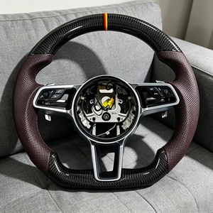 Volante de Fibra de Carbono Más Vendido, Compatible con <span class=keywords><strong>Porsche</strong></span> Panamera, Macan, Cayenne, 718, <span class=keywords><strong>911</strong></span>, 918, 958, 970, Carrera, Boxster, Cayman - Product Image 6