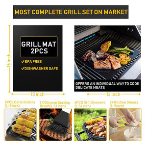 Vente en gros de 34 pièces d'accessoires pour barbecue, kit d'ustensiles pour barbecue, outils de barbecue robustes, outils de barbecue en acier inoxydable avec sac de transport - Product Image 3