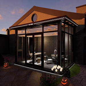 Sala de Estar de Vidro e Alumínio Personalizada Direto da Fábrica |   Novo Vidro Temperado Duplo de Alta Qualidade para Apartamentos Residenciais com Luz Solar - Product Image 4