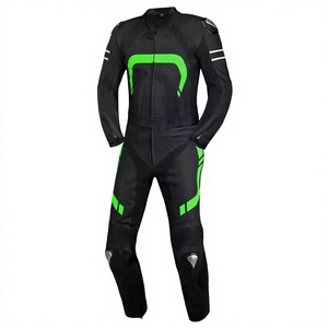 Traje de Motociclismo de Carreras Negro de Diseño Personalizado, Chaqueta de Cuero para Motociclista, Ropa de Piloto de Carreras Personalizada - Product Image 2