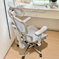 Chaise de bureau ergonomique de haute qualité avec appui-tête réglable, dossier haut, pivotante, chaise de direction entièrement en mesh, chaise de bureau informatique