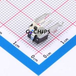 GT-TC102A-H043-L1 Tactile Switch Through hole,6.1x6.1mm Switch Single Pole Single Throw Round Button 1.6N Right Angle Insert - Product Image 2