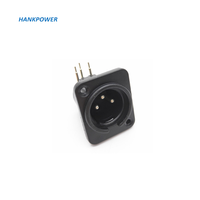 Microphone à Angle droit, 2 pièces, noir, mâle et femelle, panneau, châssis, prise Audio, connecteur XLR, support PCB