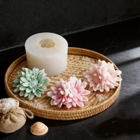 3D-Sonnenblumen-Silikonform für Duftkerzen, Gipsornamentform, Kuchendekorationsform, Schokoladen-Puddingform, Bastelform