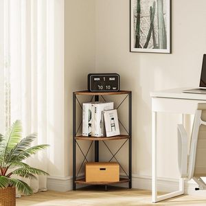 Corner Shelf 33x15x85cm Solid Wood Iron Multifunctional <b>Kitchen</b> Storage <b>Rack</b> Standing Type Rectangle Shape - Product Image 3