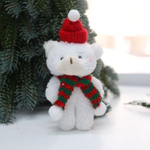 Ready Stock <b>Cute</b> Christmas Plush <b>Bear</b> Ornament With Knit Hat Scarf for Tree Decoration Bag Accessory Gift - Product Image 5