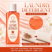 Lessive liquide en verre Orange Corail, format taille haute, parfum longue durée, fraîcheur, produits de nettoyage
