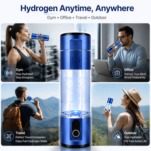 Bottiglia Generatrice di Acqua Idrogenata Intelligente a Terahertz 5001-10000 <span class=keywords><strong>PPB</strong></span> con Base di Ricarica Wireless per Uso Domestico ed Esterno Alimentata a Batteria - Product Image 5