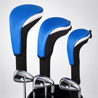 Housse de protection pour clubs de golf finition brillante, imperméable, facile à nettoyer, en cuir synthétique, ensemble de protections pour kit complet de clubs de golf