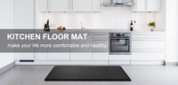 Tapis de sol de cuisine moderne anti-fatigue lavable certifié REACH UE, bande longue pour tapis d'entrée en PVC, épaisseur 1,5 mm, directement de l'usine