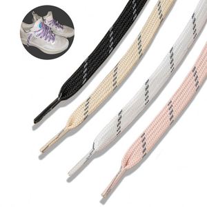 Lacets plats réfléchissants en polyester pour chaussures de hockey sur glace et baskets de sport pour hommes et femmes – Grande Vente - Product Image 1