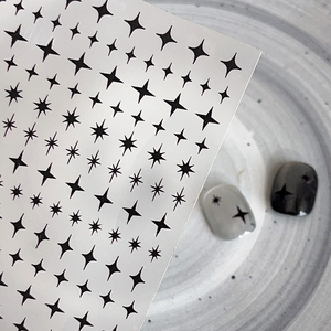 YITU Simple Four-Mans Star pegatina decorativa hormiga figura estrella plana arte de uñas para niñas <span class=keywords><strong>Internet</strong></span> Popular 3D PET Material YT5497 - Product Image 4