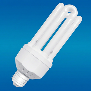 หลอดไฟ CFL พลาสติกสีขาว OEM ขั้ว E27 รูปทรง 3U แสงขาว 6000K 80lm/W 6000 ชั่วโมง CRI 80 AC 220V รับประกัน 2 ปี 2800 ลูเมนส์ - Product Image 1