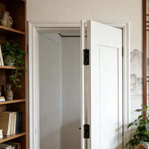 Puerta Plegable de Madera con Diseño de Marco de Puerta sin Costuras, Insonorizada, para Decoración de Interiores de Hogar, Cocina y Dormitorio - Product Image 2