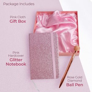 <span class=keywords><strong>2025</strong></span> Thiết Kế Mới Máy Tính Xách Tay Bộ Quà Tặng Cho Cô Gái Long Lanh Kim Cương Bút Văn Phòng Phẩm Lấp Lánh Long Lanh Màu Hồng Máy Tính Xách Tay Tạp Chí Đặt Lót Giấy - Product Image 5