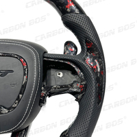 Cuir noir direct usine avec volant en Fiber de carbone LED pour Dodge Charger Challenger SRT 2019 2020 2021 2022 2023