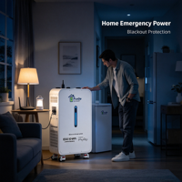 Système de stockage d'énergie tout-en-un Fuxile 10 kWh LiFePO4, 6200 W, onde sinusoïdale pure, hybride hors réseau, alimentation solaire de secours pour la maison