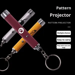 Vui Cat laser chiếu Keychain mini Kim Loại Led đèn pin dài khoảng cách chiếu Pet ánh sáng cho khuyến mại Carabiner - Product Image 2