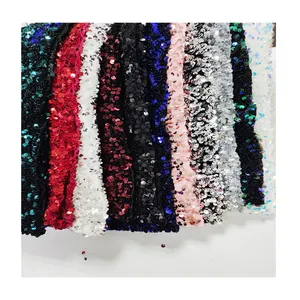 Bestway Hot Selling indian velvet fabric embroidery Velvet Sequin Fabric Suppliers sequin fabric velvet